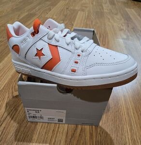 Converse Kids' White and Orange Sneakers